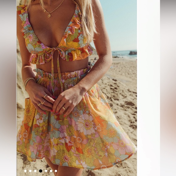 Show Me Your MuMu Dresses & Skirts - Show Me Your Mumu Short Mini Swing Skirt In Groovy Blooms Floral Size XS NWT!